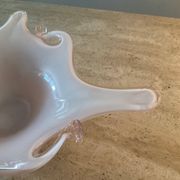 Vintage pink glass paste cup