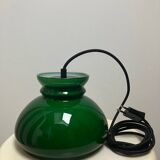 Vintage green opaline portable lamp