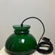 Vintage green opaline portable lamp