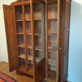 3-door Art Deco Parisian wardrobe and bevelled mirror