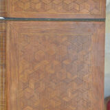 Marquetry and bronze showcase
