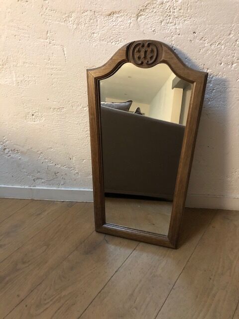 Art Deco mirror in chestnut