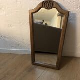 Art Deco mirror in chestnut
