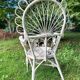 Fauteuil rotin peacock années 60