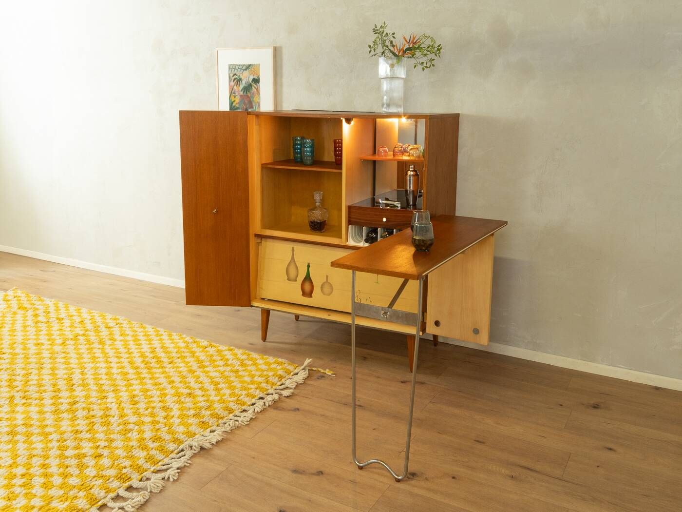 Meuble bar de style mid-century