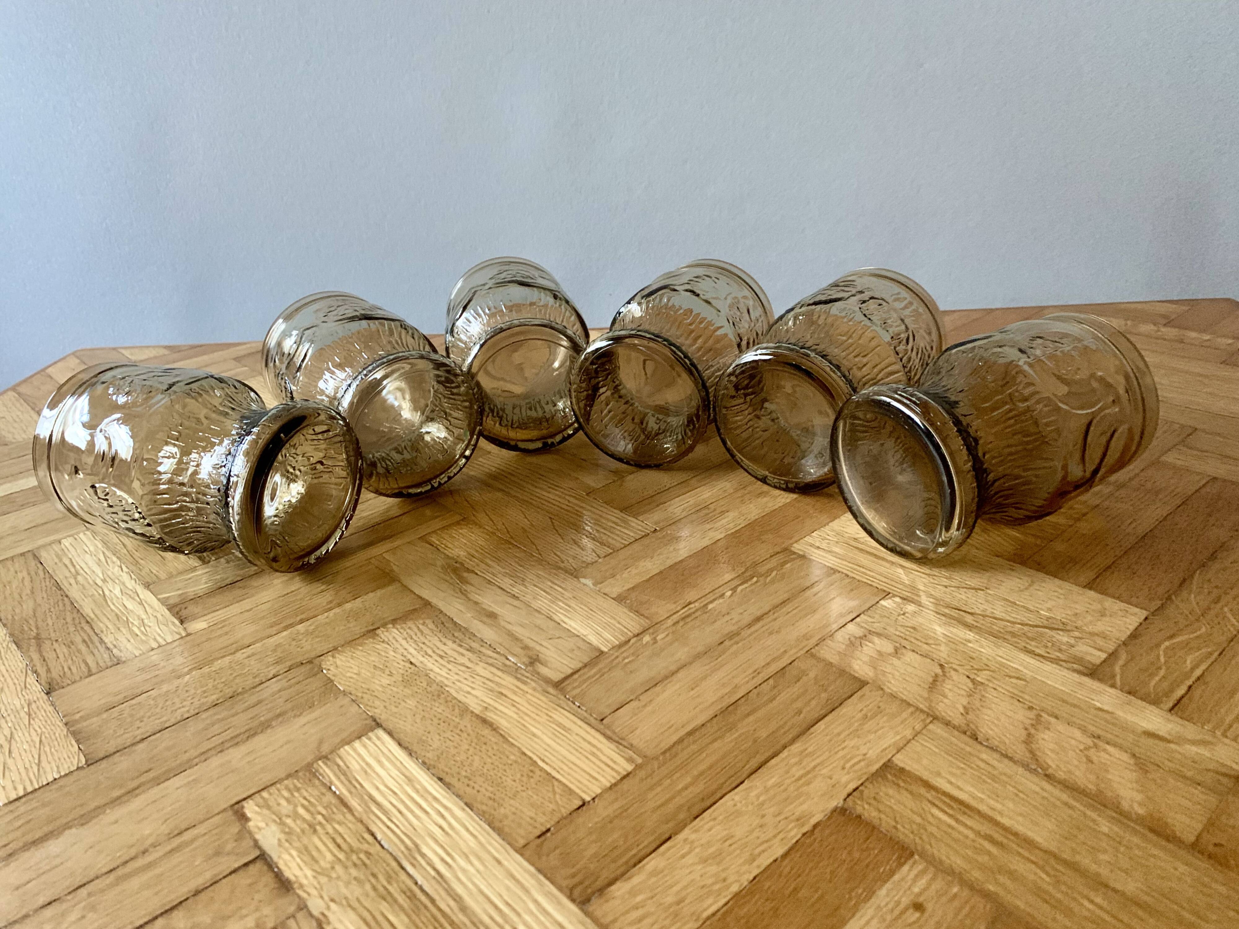 Vintage smoked glass lemonade set - vemam - made in italy