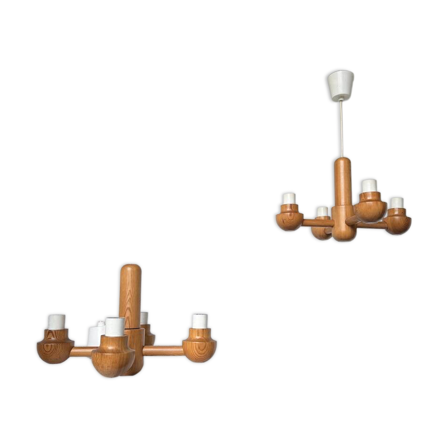 Paire de suspensions Ikea en pin 1980