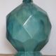 Vase bleu boule origami en céramique ancien