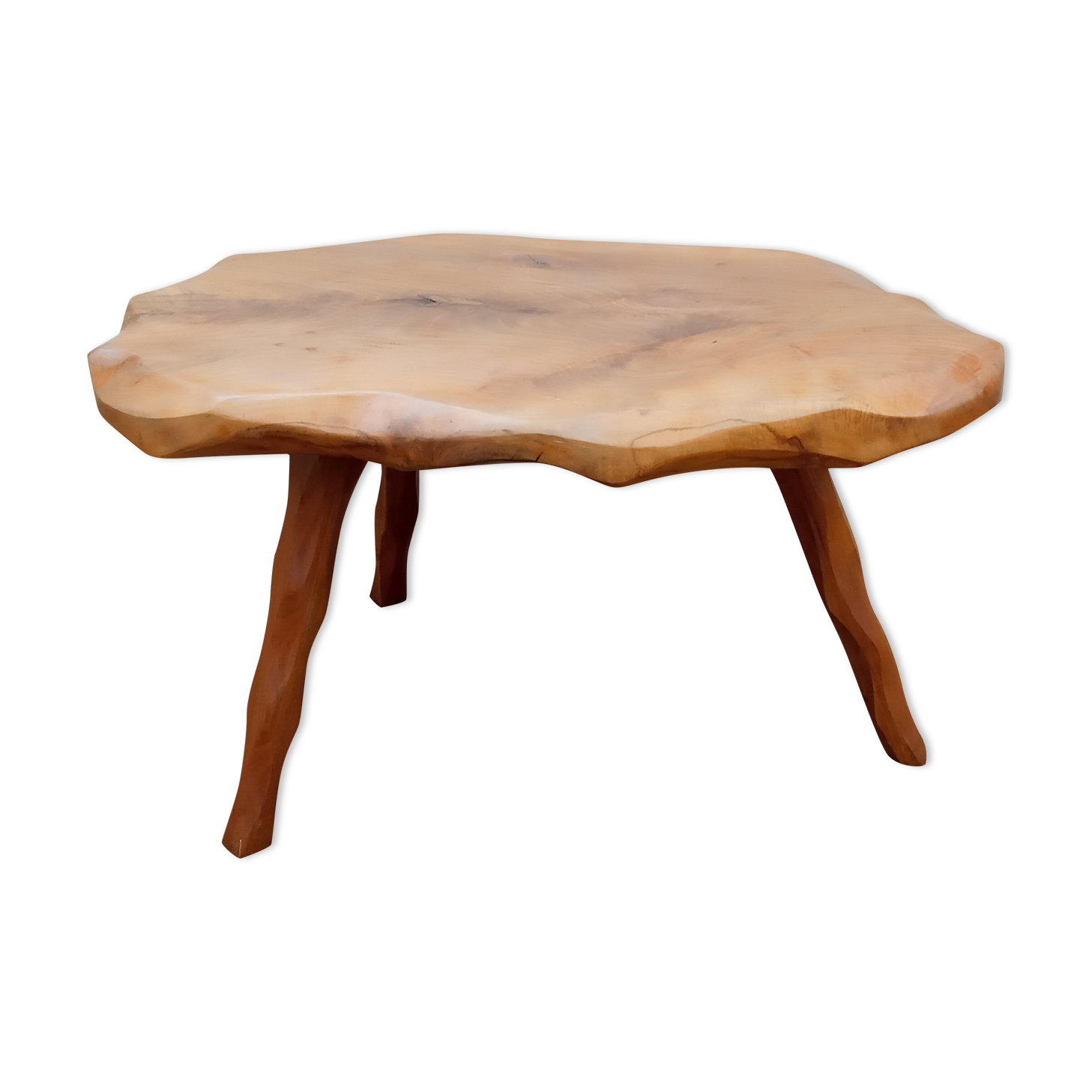 Brutalist olive coffee table 60s