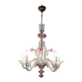 Lustre vénitien en verre de Murano des années 1960