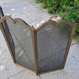 Brass fireplace screen