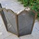 Brass fireplace screen