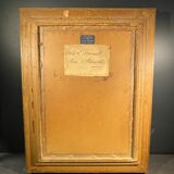 "Quai à Bruxelles" by Emile Lhernault, Tableau Aquarelle Marine, Halage et Chevaux de Trait ca 1910