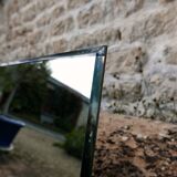 Rectangular bevelled mirror to lay 60cmx42 cm