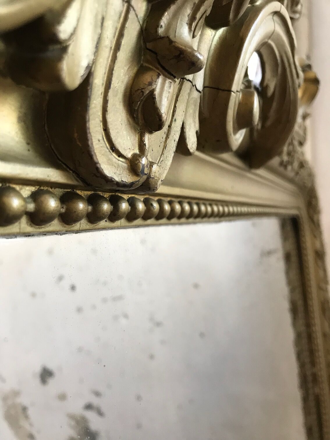 Mirror Louis Philippe flowery 141x180cm