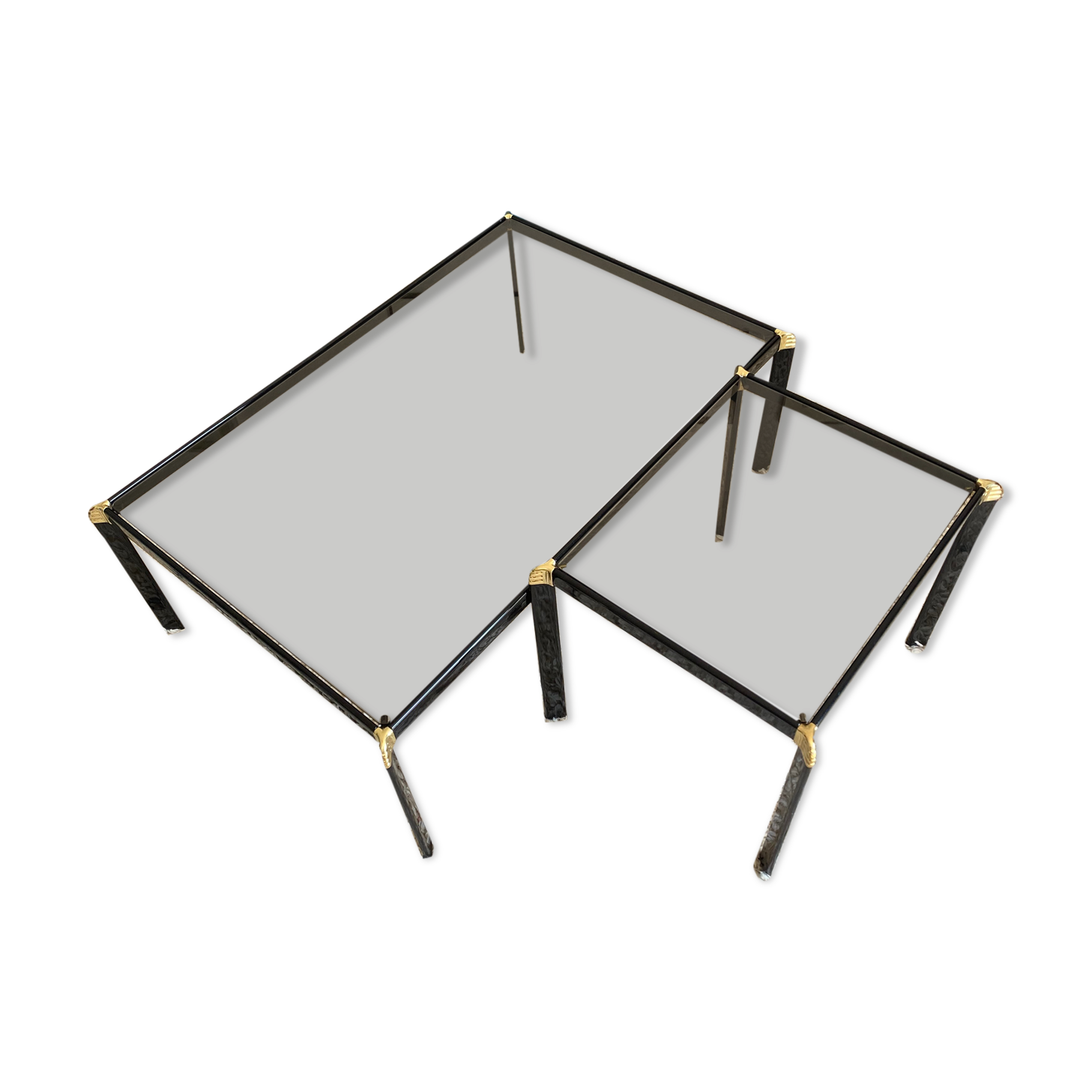 Duo Tables basses verre design Italien