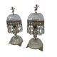 Set of 2 vintage crystal table lamps / mini lamps