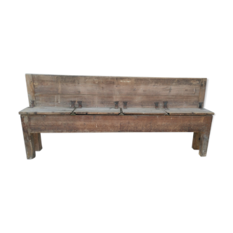 Old solid pine chest bench