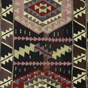 Turkish Kilim Yoruk Vintage 175x282 cm Geometric Brown and Beige