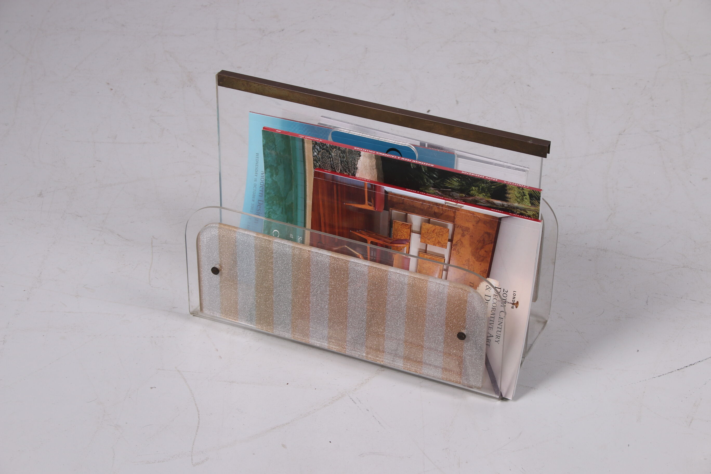 Plexiglass storage rack 1960s