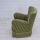 1960s, Danish armchair, original green furniture velour.