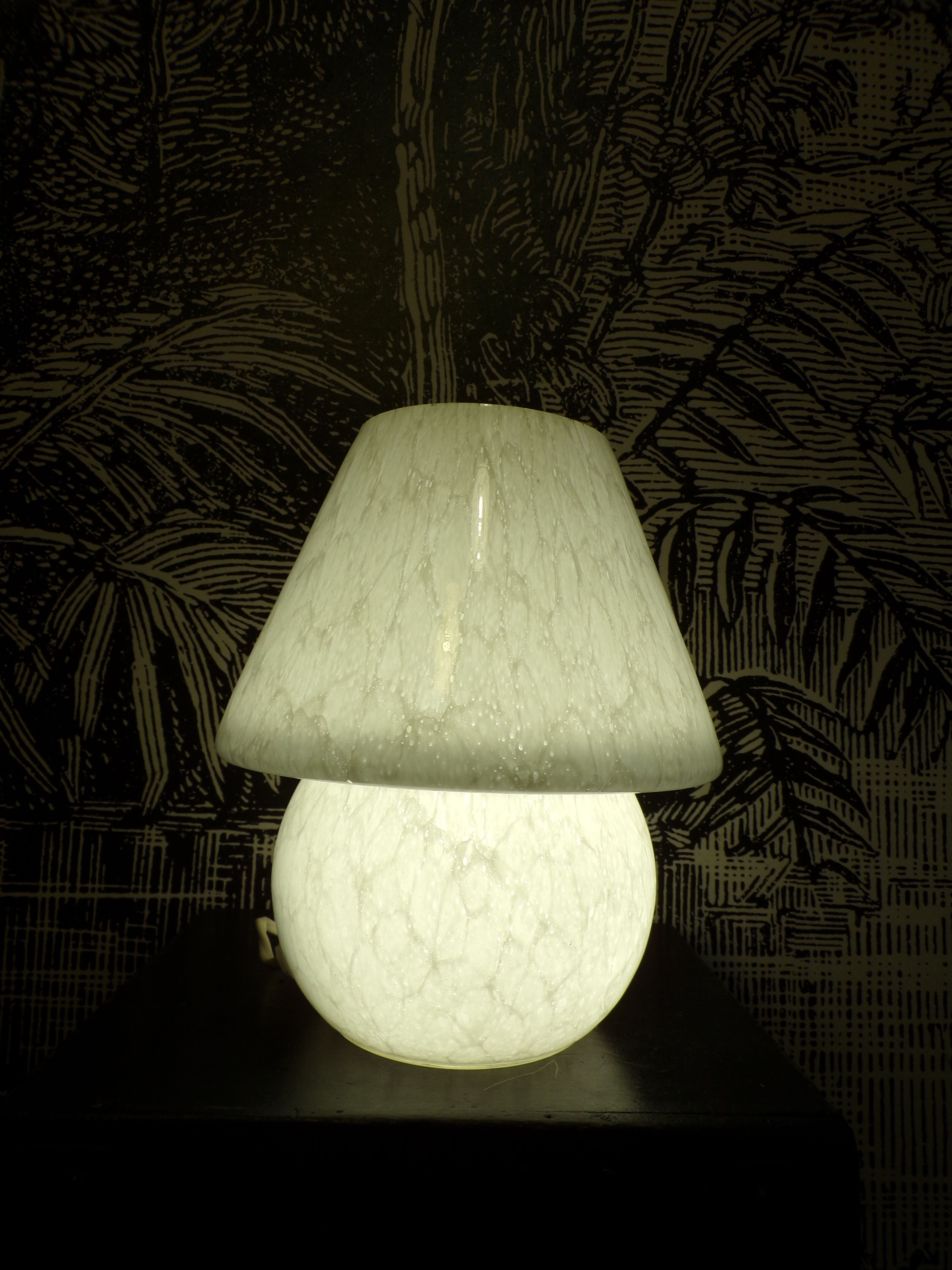 Murano glass mushroom lamp