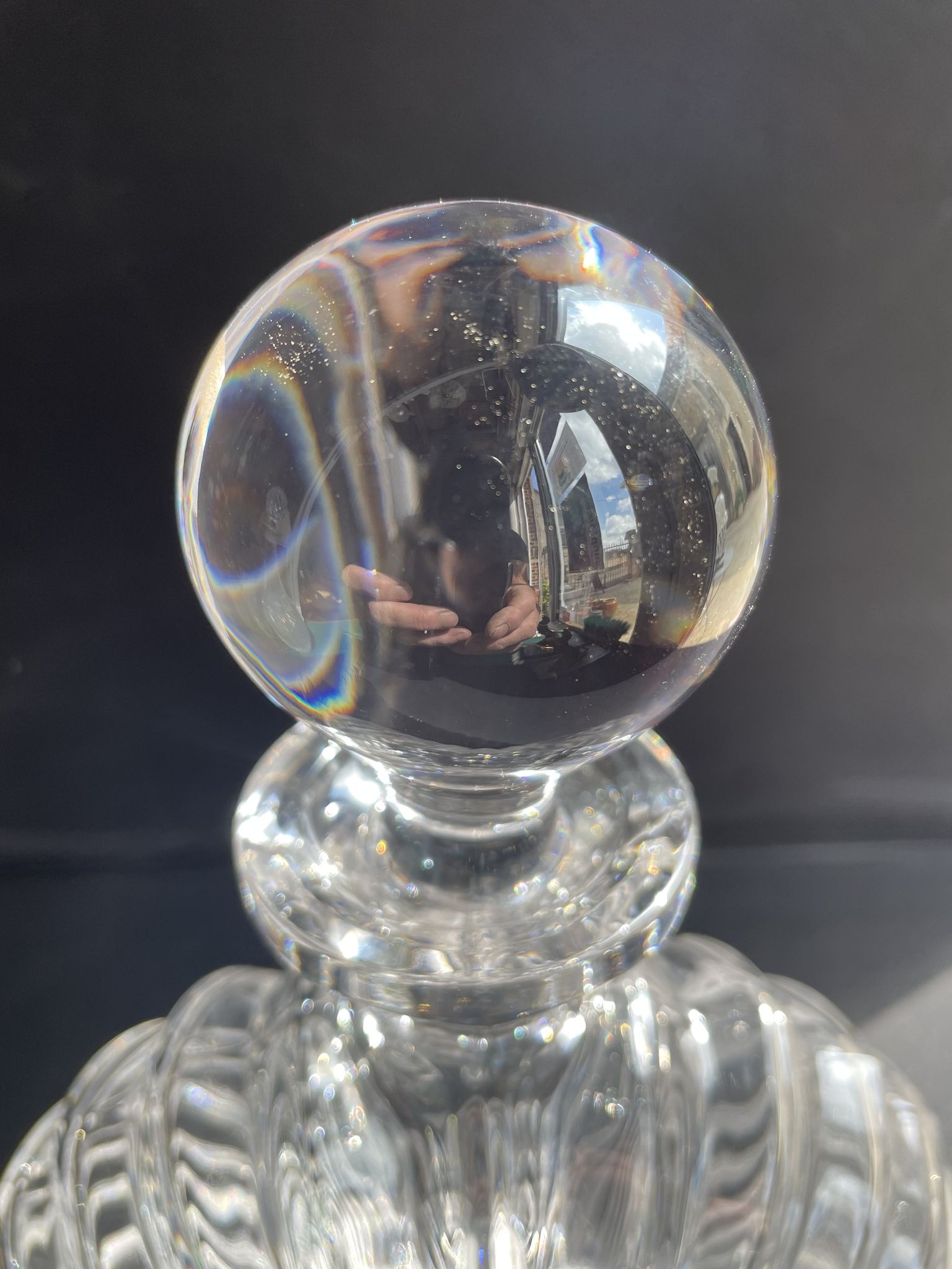 Perfume or strong alcohol bottle