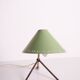 Lampe cocotte pinocchio laiton et acier laqué vert
