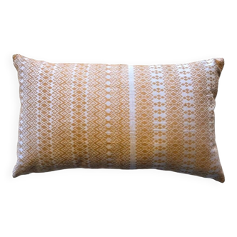 Yellow and beige Kachin cushion