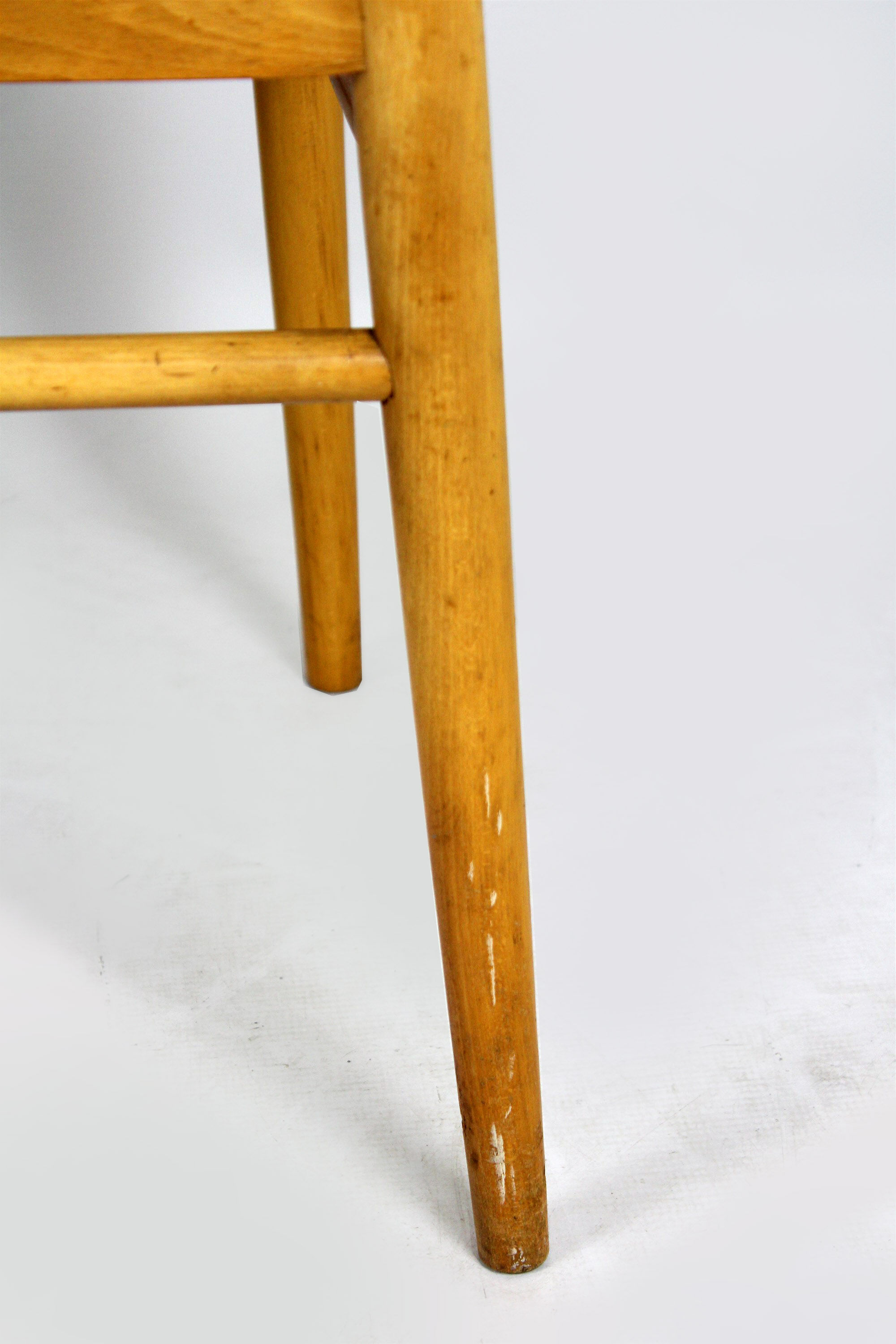 Vintage blue Formica & wood chairs, 1960s, set of 2