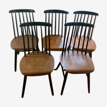 Set de 5 chaises Fanet par Ilmari Tapiovaara