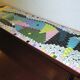 Mid century ceramic tiled patchwork long and low coffee table, 1960s