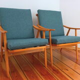Czechoslovakian Armchairs from TON, 1960s, Set of 2