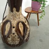 Lampe en céramique marron de Besigheimer Leuchten avec base éclairée