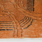 Orange wool turkish rug 299x178cm