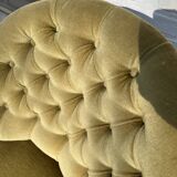 Pink velvet toad chair