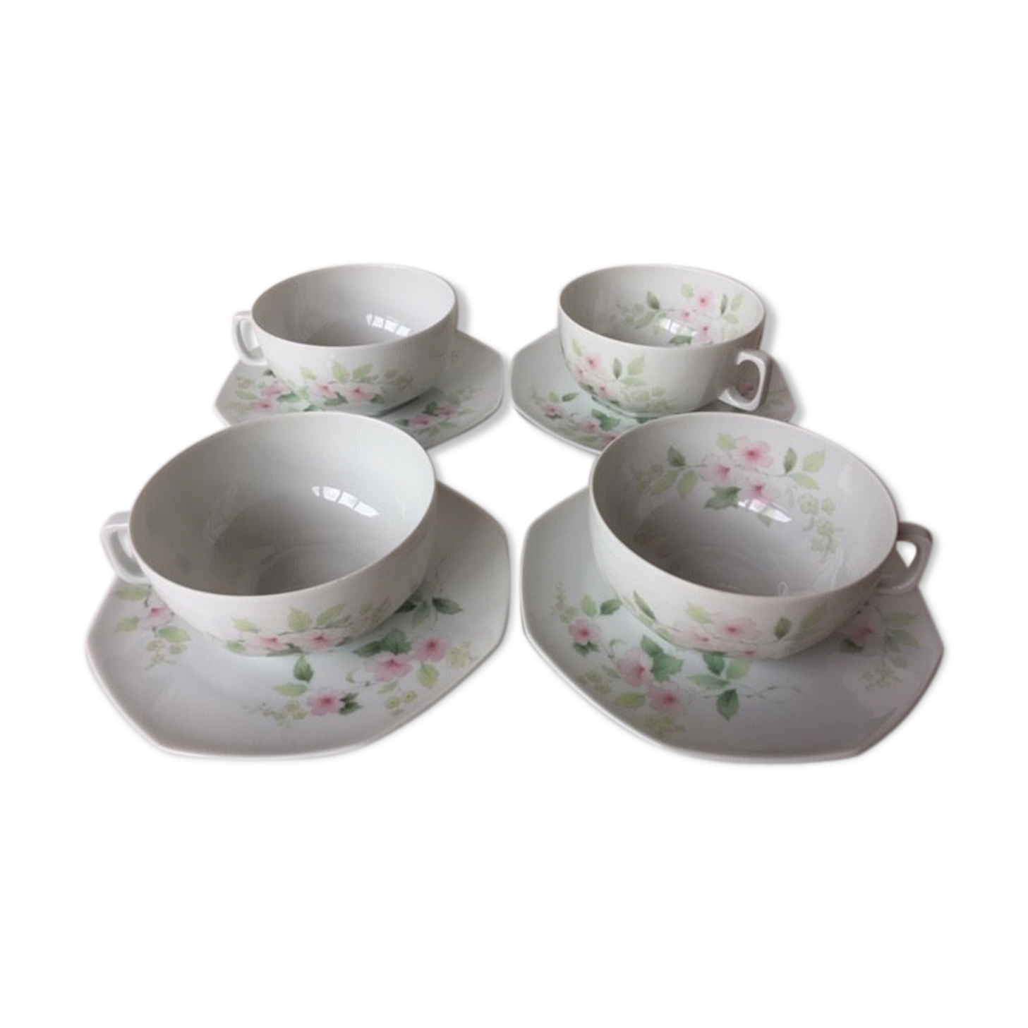 Set of 4 cups Limoges Lafarge