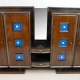 Guglielmo Ulrich Rare Mid-Century Modern Italian Walnut Bar Cabinet, 1940s
