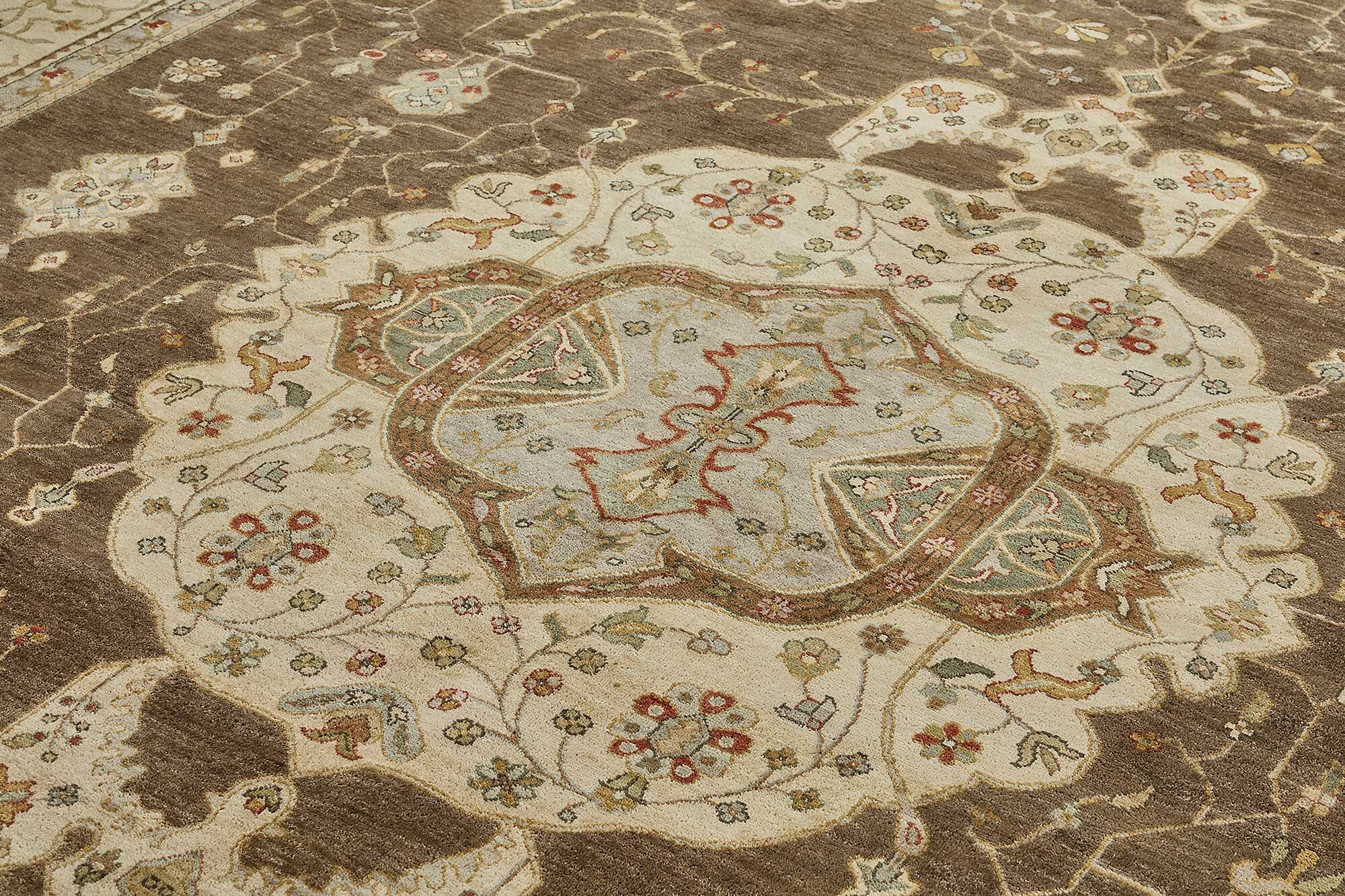 Turkish Handknotted Wool Oushak Rug 304 cm x 424 cm