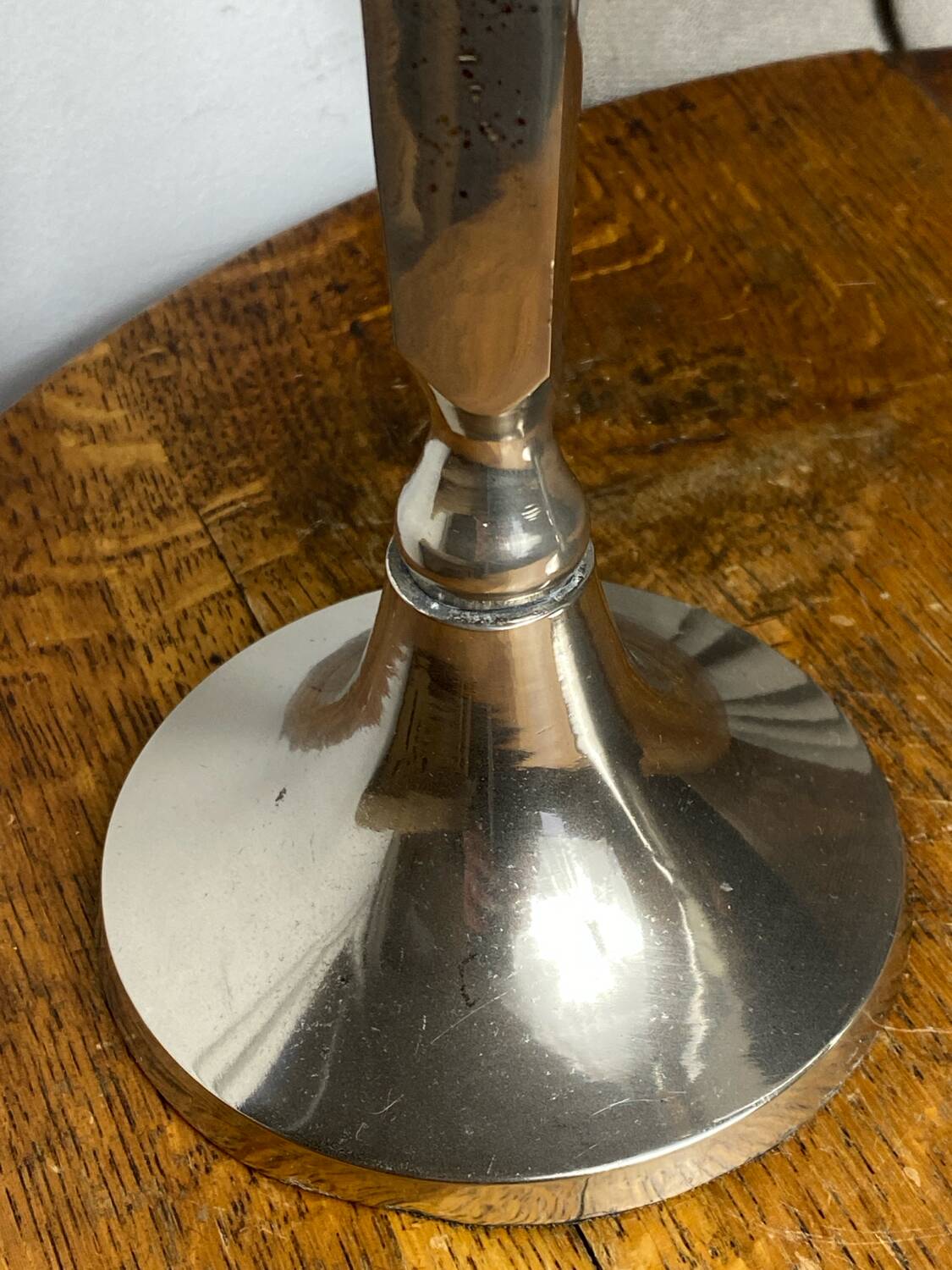 Pair of silver-plated candlesticks