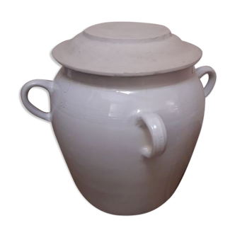 387 Saloir grease pot H47cm in enamelled stoneware