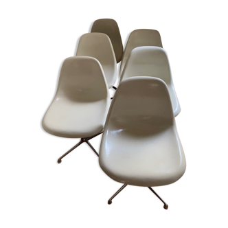 Series of 6 Lafonda chairs by Charles and Ray Eames