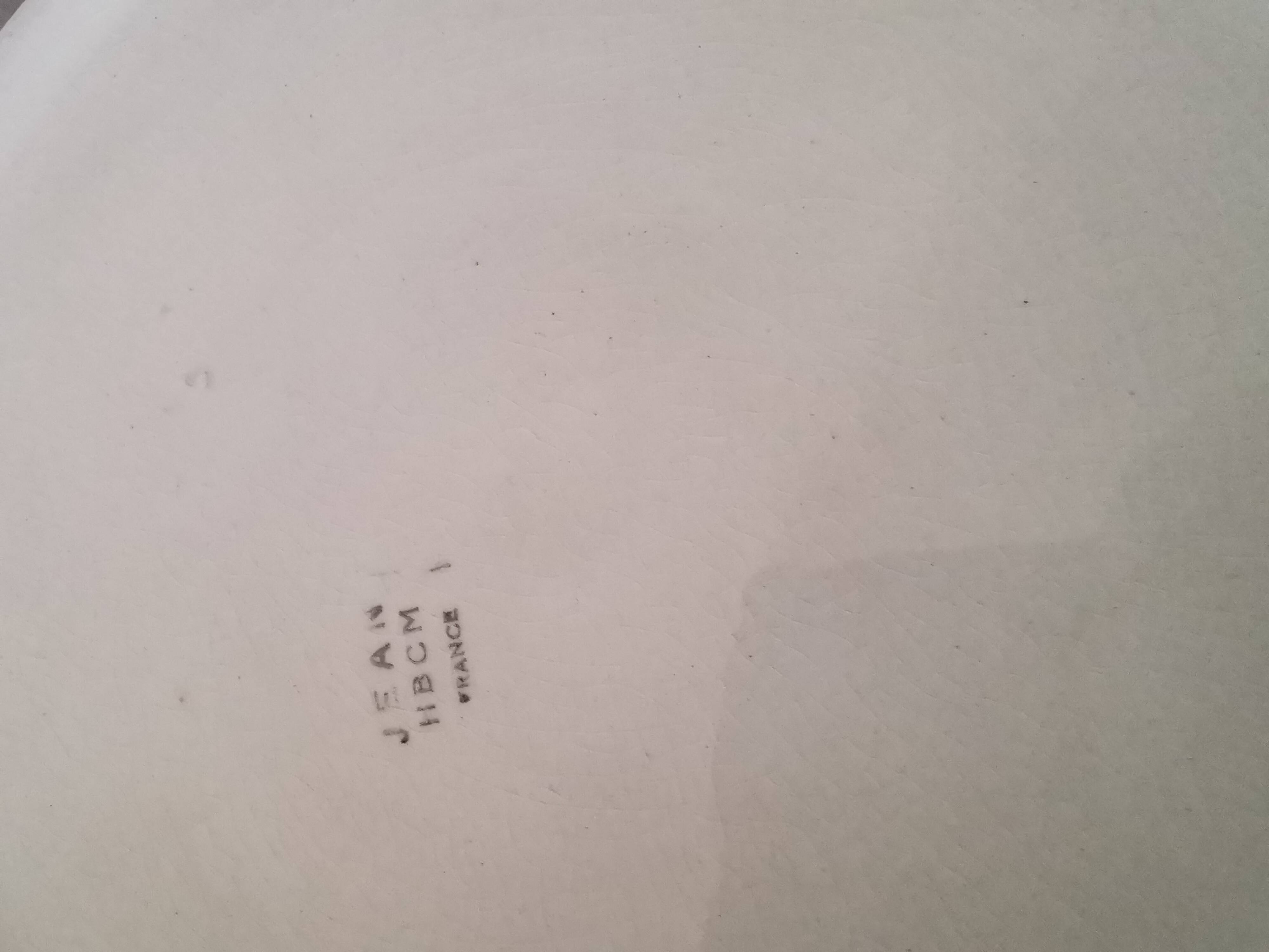 Creil and Montereau ceramic soup tureen with blue flower pattern