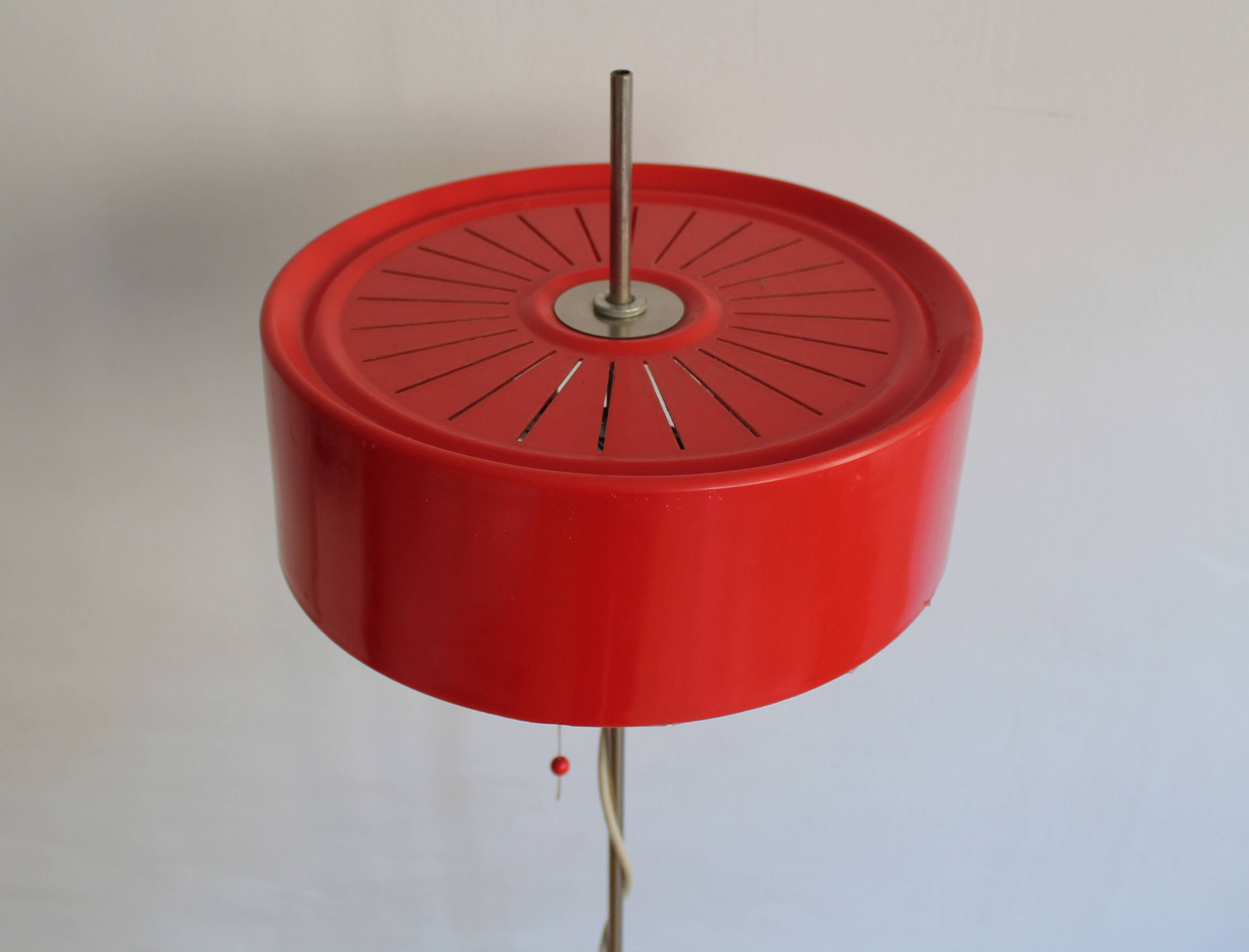 1970's Vintage Red Floor Lamp