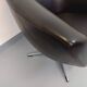 Vintage Scandinavian swivel chair in faux leather and chrome from the 1970s.