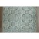 1970s vintage Turkish hand-knotted wool cotton green area rug 196x224