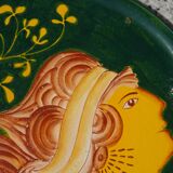 Ceramic lamp, vase and matching plate, Drimmer