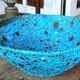 Vintage flat salad bowl Fat lava ceramic called eruptive