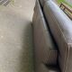 Scandinavian 3-seater brown leather sofa 200cm