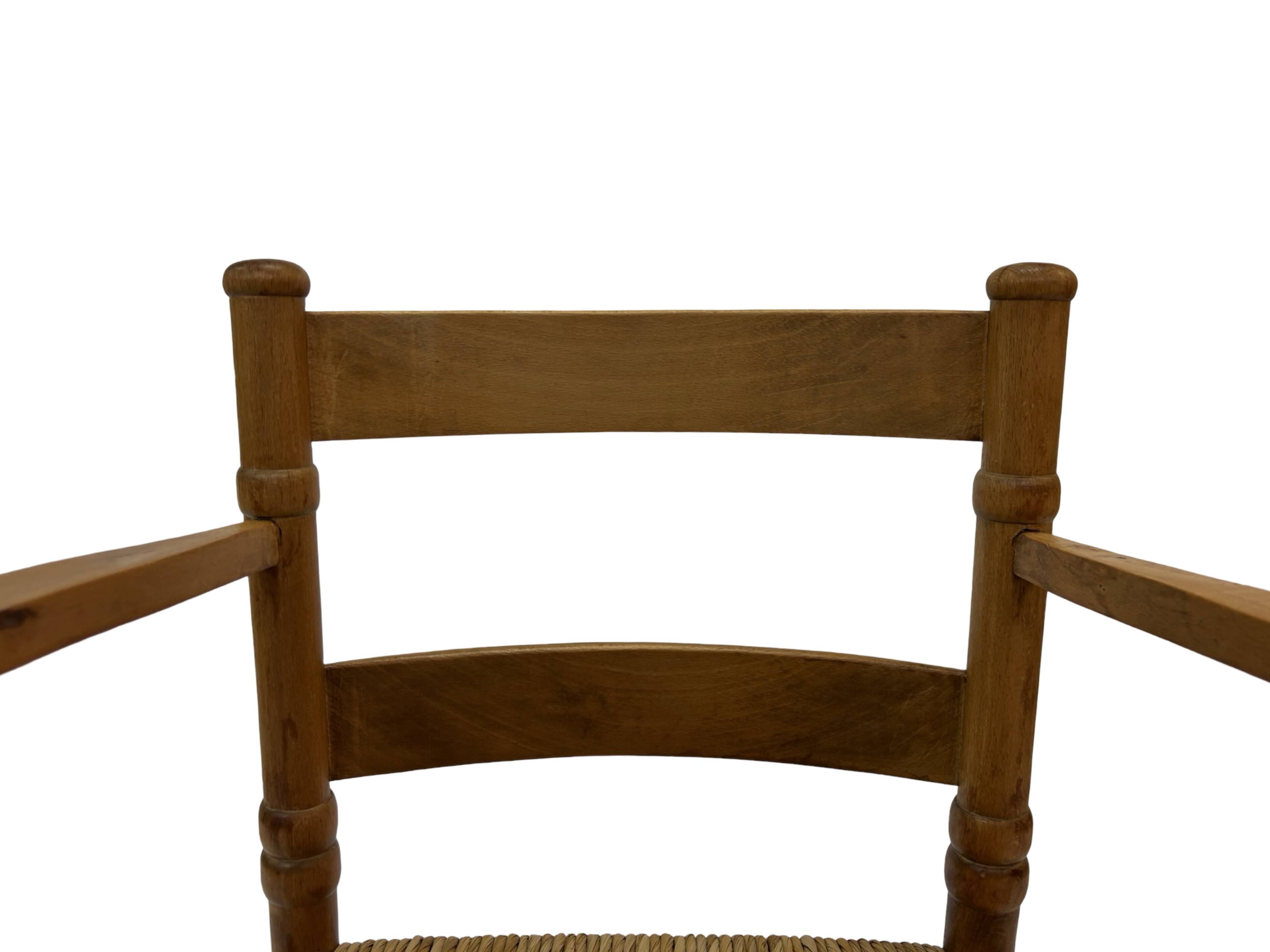 Art Deco chair minimalist oak wicker minimalist design
